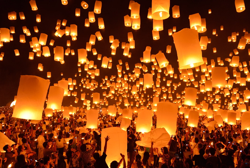 Tháng 11 rực rỡ với lễ hội thả đèn trời tại Chiang Mai, Thái Lan